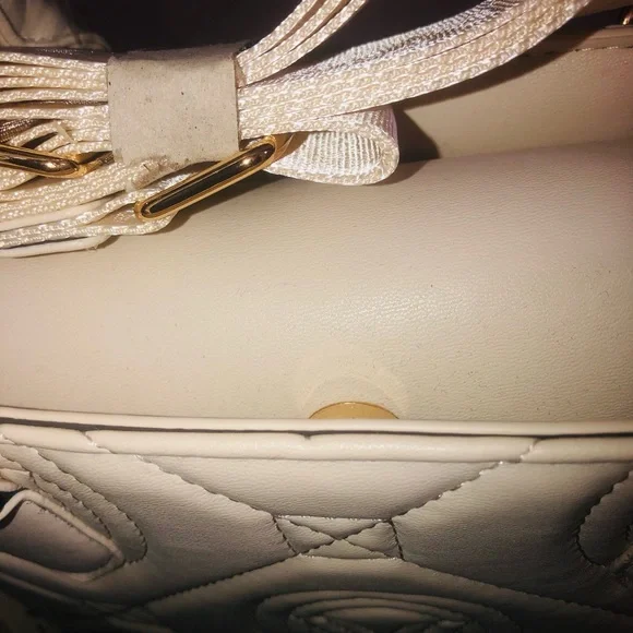 Valentino Orlandi Quilted Cream Mini Bag - Picture 9 of 14